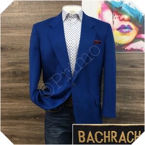 BACHRACH‎ Mens Blazer Sport Coat Casual Jacket Size 44L Cashmere Suit (FLAW)